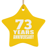 73rd Anniversary 73 Years - Star Ornament