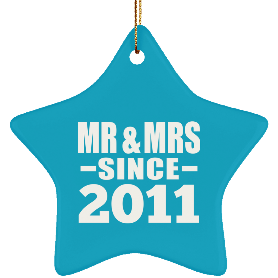13th Anniversary Mr & Mrs Since 2011 - Star Ornament