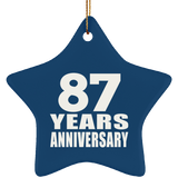 87th Anniversary 87 Years - Star Ornament