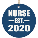 Nurse Established EST. 2020 - Circle Ornament
