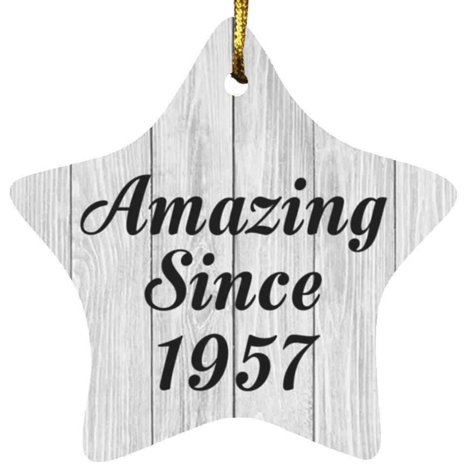 67th Birthday Amazing Since 1957 - Star Ornament F
