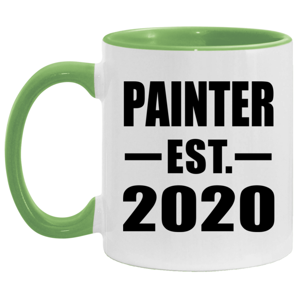 Painter Established EST. 2020 - 11oz Accent Mug Green