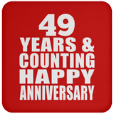 Happy 49th Anniversary 49 Years & Counting - Drink Coaster