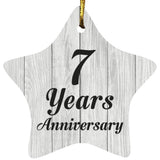 7th Anniversary 7 Years Anniversary - Star Ornament F