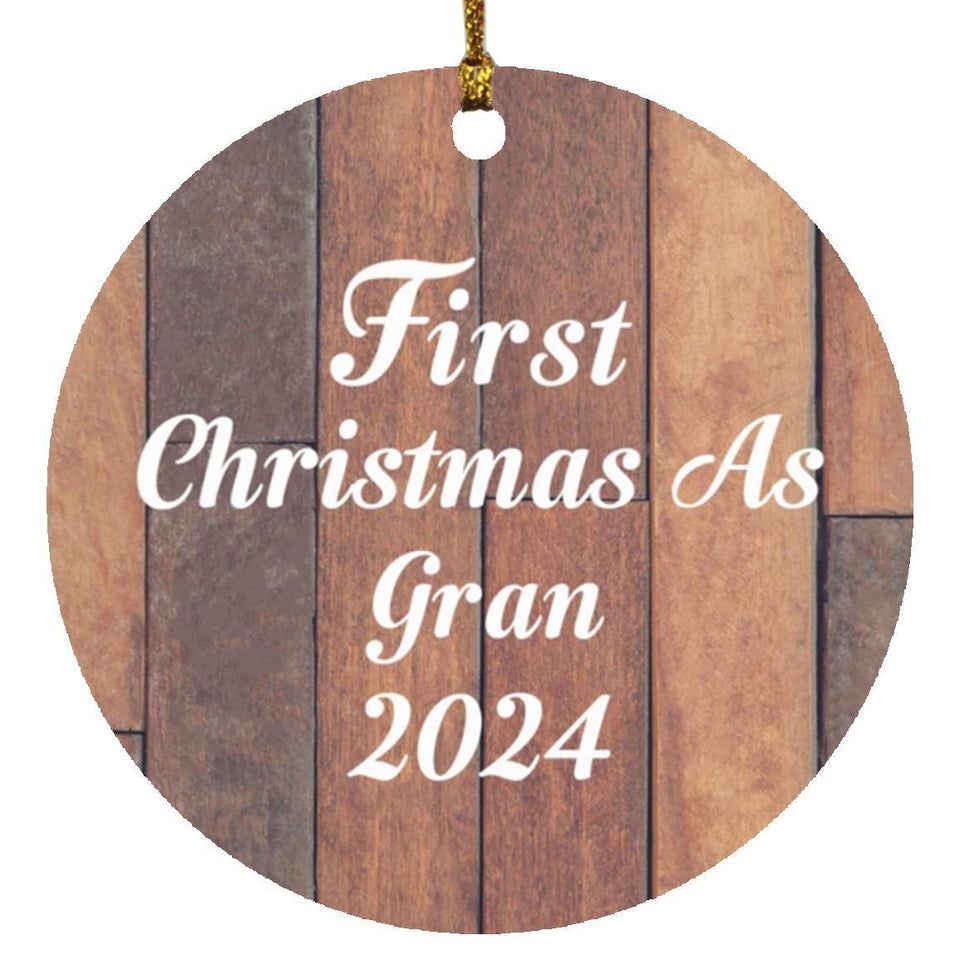 First Christmas As Gran 2024 - Circle Ornament E