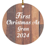 First Christmas As Gran 2024 - Circle Ornament E