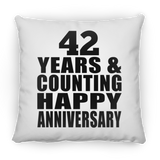 Happy 42nd Anniversary 42 Years & Counting - Throw Pillow