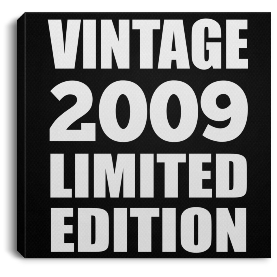 15th Birthday Vintage 2009 Limited Edition - Canvas Square