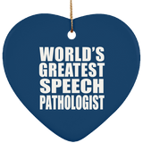 World's Greatest Speech Pathologist - Heart Ornament