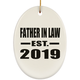 Father In Law Established EST. 2019 - Oval Ornament