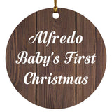 Alfredo Baby's First Christmas - Circle Ornament D