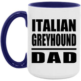 Italian Greyhound Dad - 15oz Accent Mug Purple