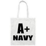 A+ Navy - Tote Bag White