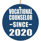 Vocational Counselor Since 2020 - Circle Ornament