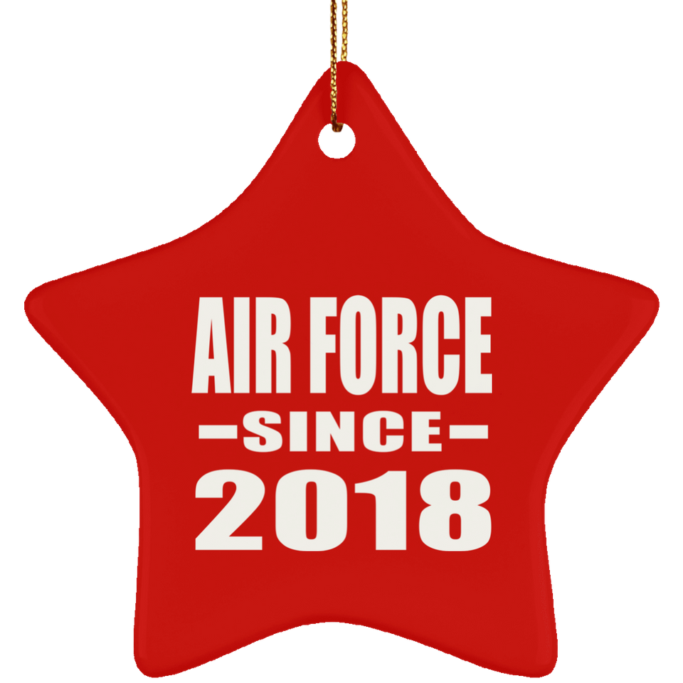 Air Force Since 2018 - Star Ornament