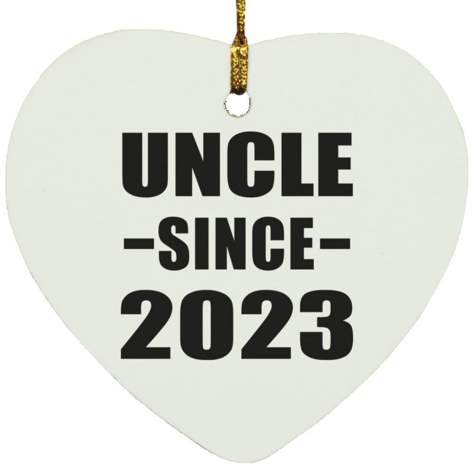Uncle Since 2023 - Heart Ornament