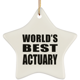World's Best Actuary - Star Ornament