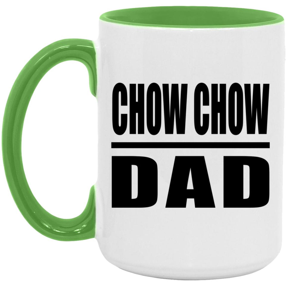 Chow Chow Dad - 15oz Accent Mug Green