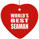 World's Best Seaman - Heart Ornament