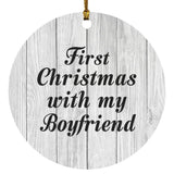 First Christmas With My Boyfriend - Circle Ornament F