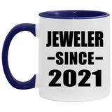 Jeweler Since 2021 - 11oz Accent Mug Purple
