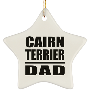 Cairn Terrier Dad - Star Ornament