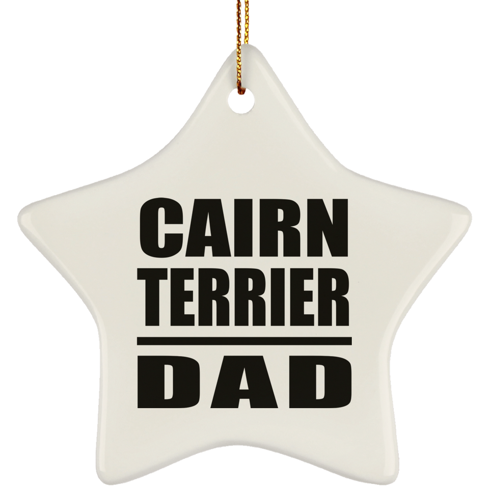 Cairn Terrier Dad - Star Ornament