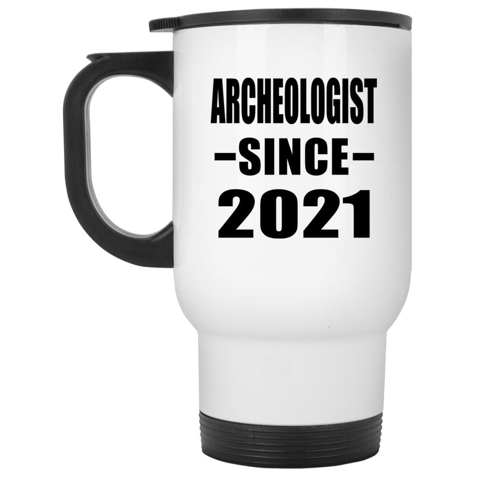 Archeologist Since 2021 - White Travel Mug