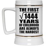 38th Birthday Square Root of 1444 Years of Childhood - Beer Stein