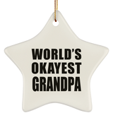 World's Okayest Grandpa - Star Ornament