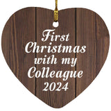 First Christmas With My Colleague 2024 - Heart Ornament D