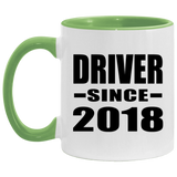 Driver Since 2018 - 11oz Accent Mug Green