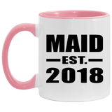 Maid Established EST. 2018 - 11oz Accent Mug Pink