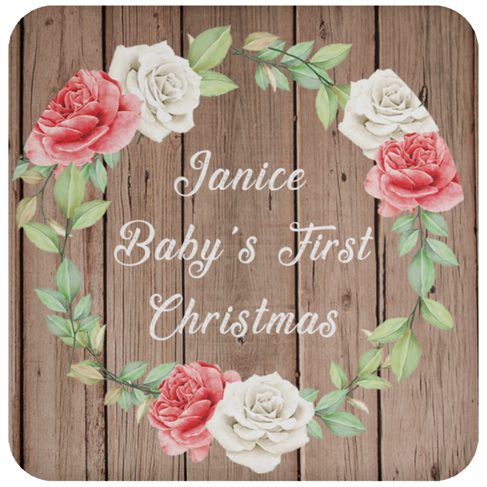Janice Baby's First Christmas - Drink Coaster B