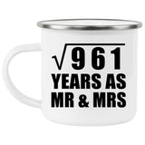 31st Anniversary Square Root of 961 Years As Mr & Mrs - 12oz Camping Mug