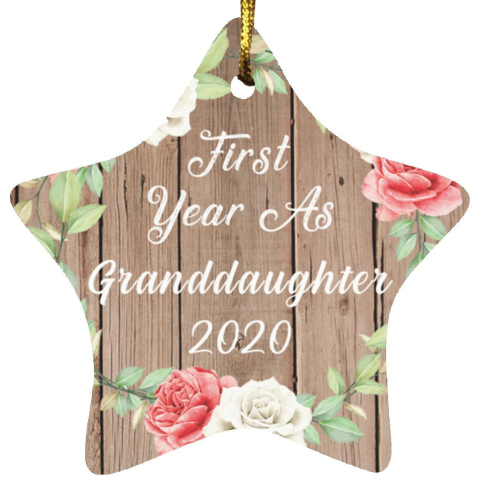 First Year As Granddaughter 2020 - Star Ornament B