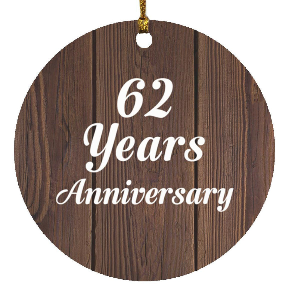 62nd Anniversary 62 Years Anniversary - Circle Ornament D