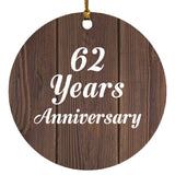 62nd Anniversary 62 Years Anniversary - Circle Ornament D