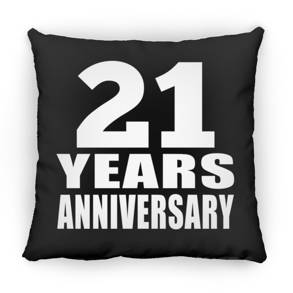 21st Anniversary 21 Years - Throw Pillow Black