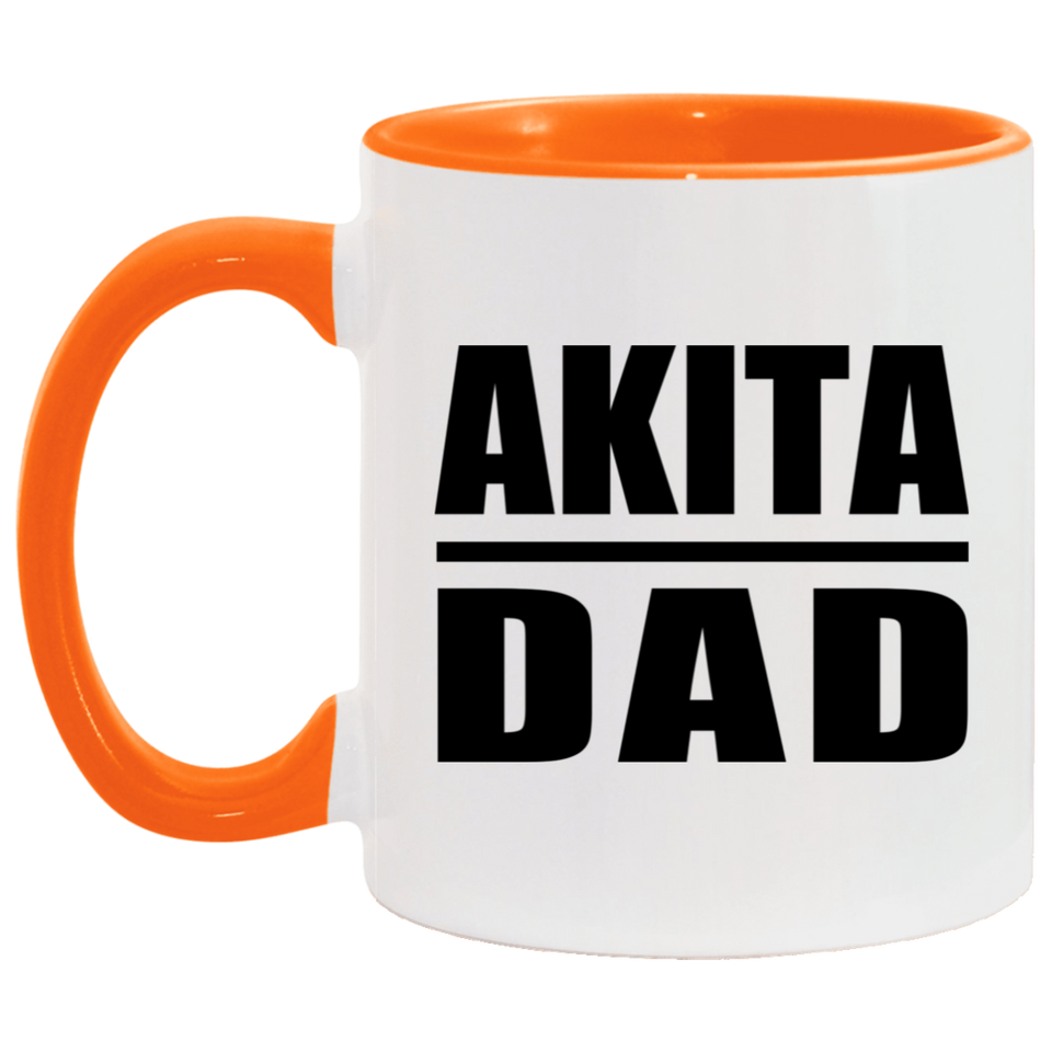 Akita Dad - 11oz Accent Mug Orange