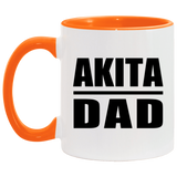 Akita Dad - 11oz Accent Mug Orange