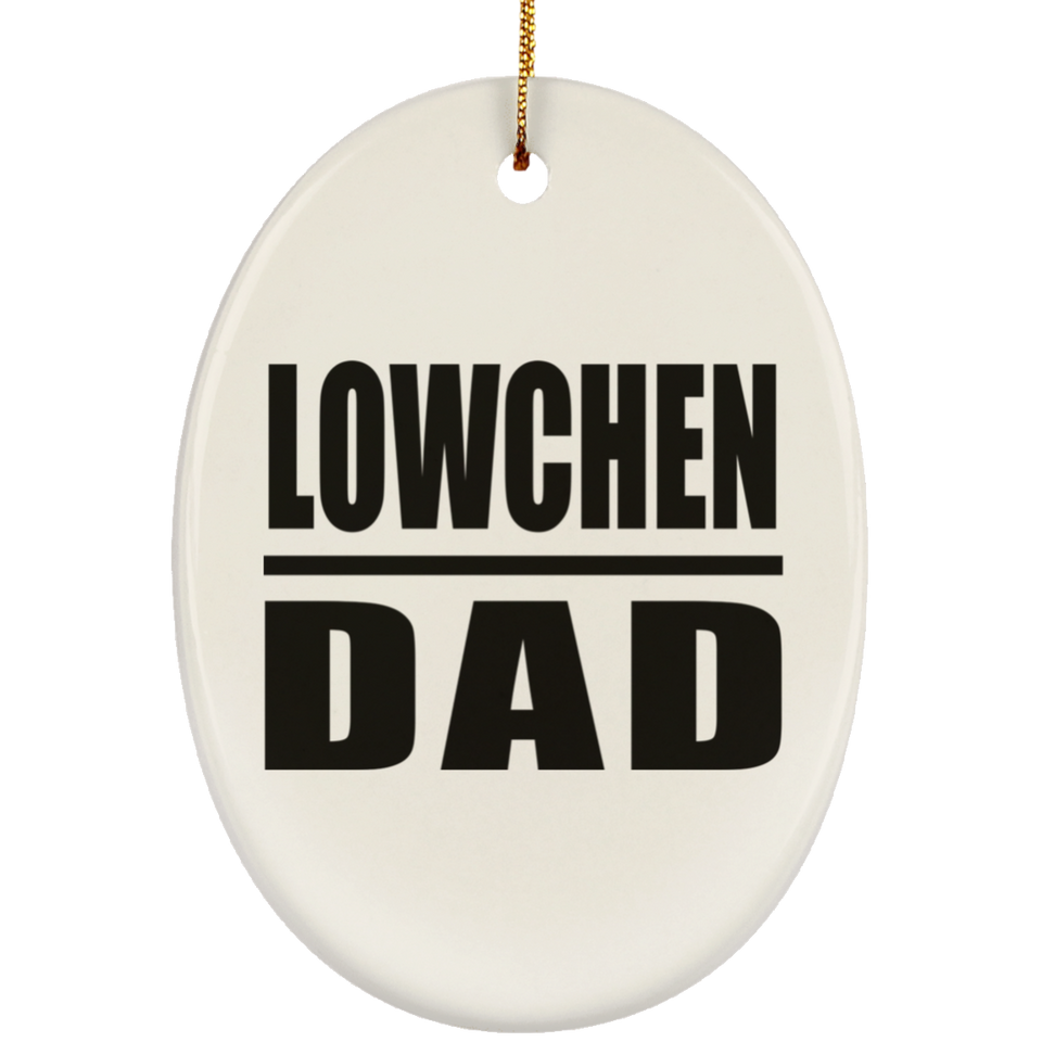 Lowchen Dad - Oval Ornament