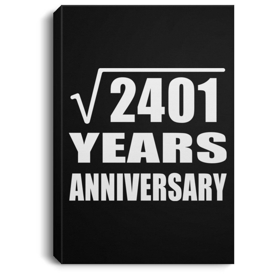 49th Anniversary Square Root of 2401 Years Anniversary - Canvas Portrait