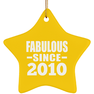 14th Birthday Fabulous Since 2010 - Star Ornament