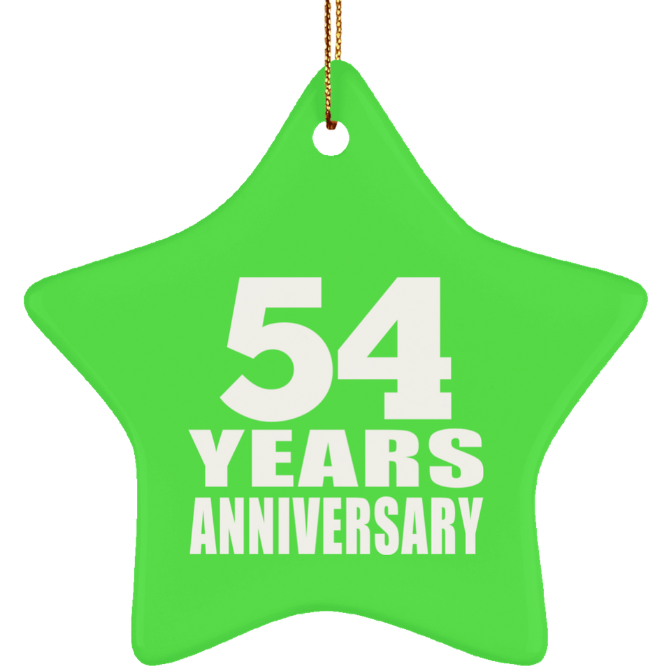 54th Anniversary 54 Years - Star Ornament