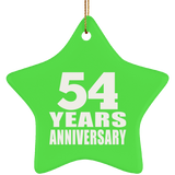 54th Anniversary 54 Years - Star Ornament