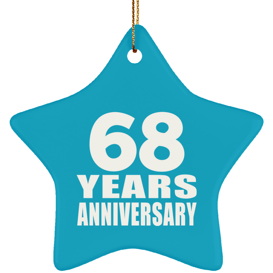68th Anniversary 68 Years - Star Ornament