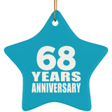 68th Anniversary 68 Years - Star Ornament