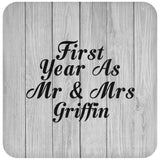 First Year As Mr & Mrs Griffin - Drink Coaster F