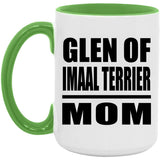 Glen Of Imaal Terrier Mom - 15oz Accent Mug Green